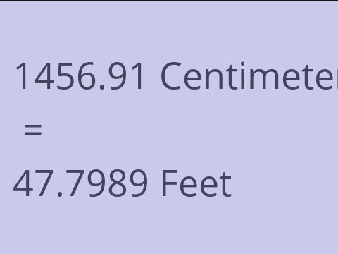 1456.91 CM TO FEET