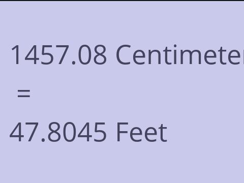 1457.08 CM TO FEET