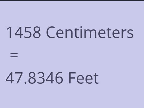 1458 CM TO FEET