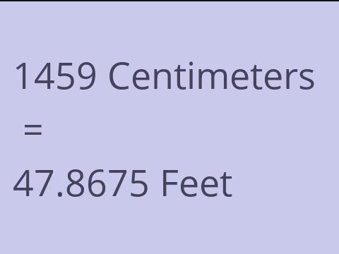 1459 CM TO FEET