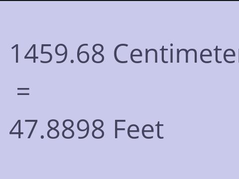 1459.68 CM TO FEET