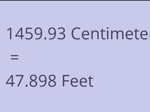 1459.93 CM TO FEET