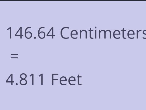 146.64 CM TO FEET