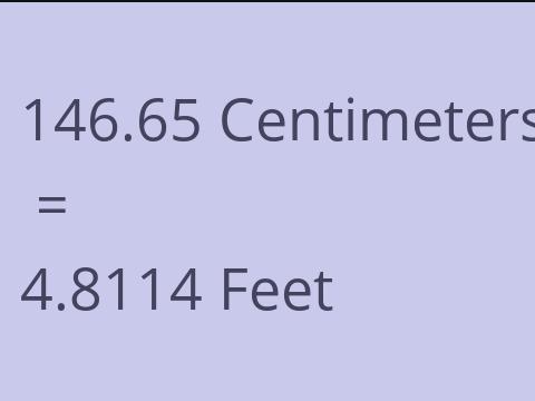 146.65 CM TO FEET