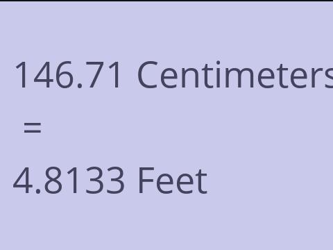 146.71 CM TO FEET