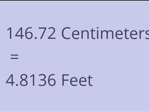 146.72 CM TO FEET