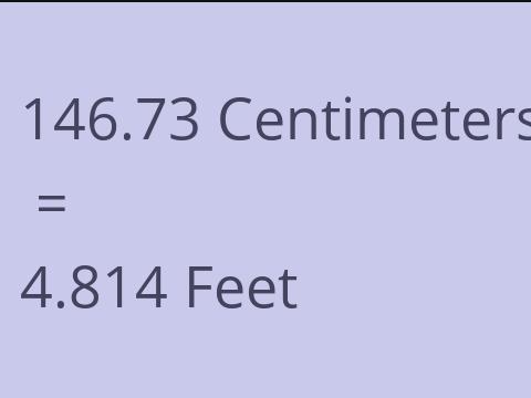 146.73 CM TO FEET