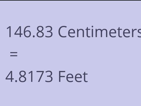 146.83 CM TO FEET