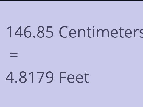 146.85 CM TO FEET