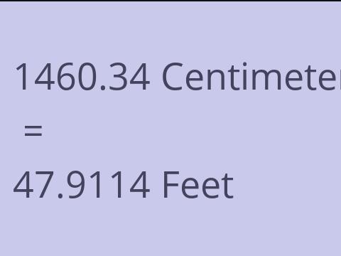 1460.34 CM TO FEET