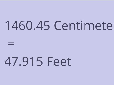 1460.45 CM TO FEET