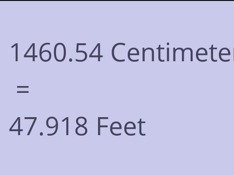 1460.54 CM TO FEET