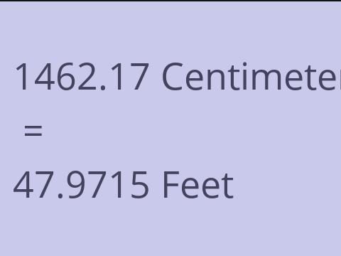 1462.17 CM TO FEET