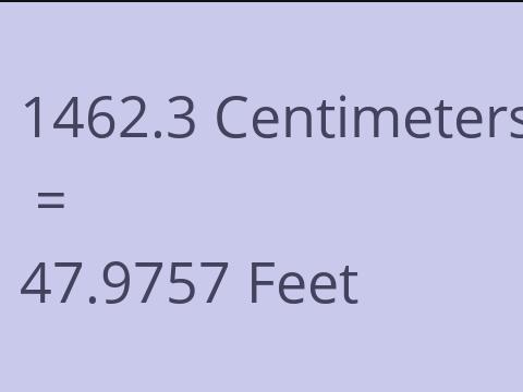 1462.3 CM TO FEET