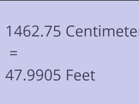 1462.75 CM TO FEET