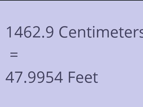 1462.9 CM TO FEET