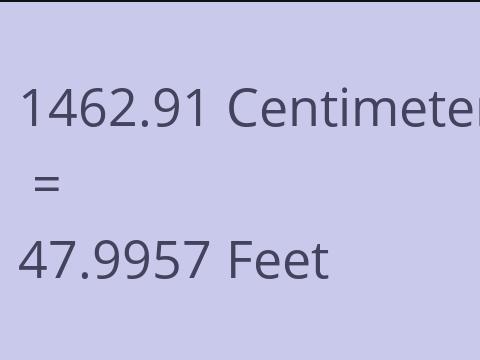 1462.91 CM TO FEET