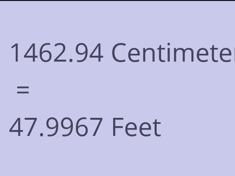 1462.94 CM TO FEET