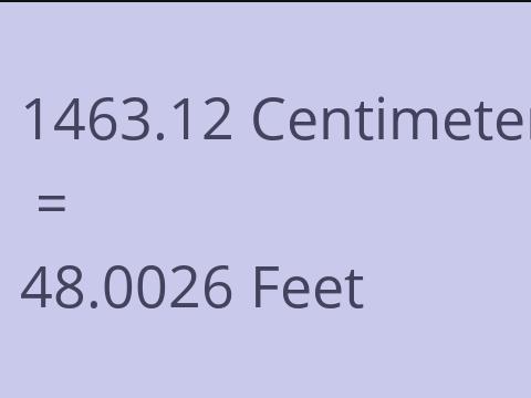 1463.12 CM TO FEET