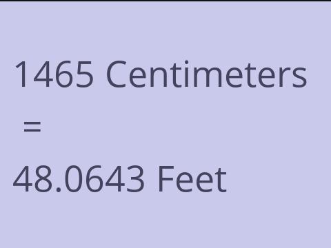 1465 CM TO FEET