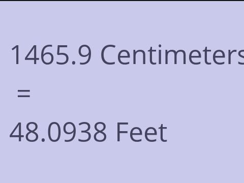 1465.9 CM TO FEET