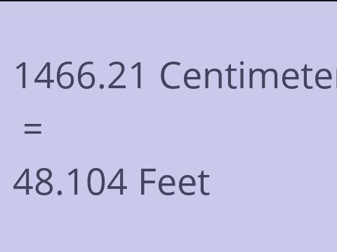 1466.21 CM TO FEET