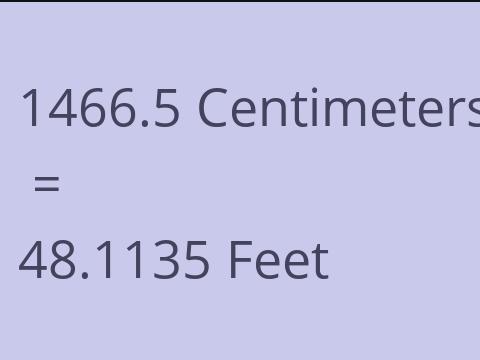 1466.5 CM TO FEET