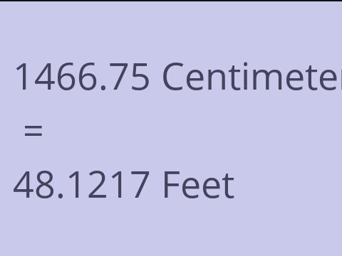 1466.75 CM TO FEET