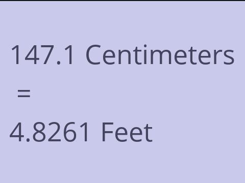 147.1 CM TO FEET