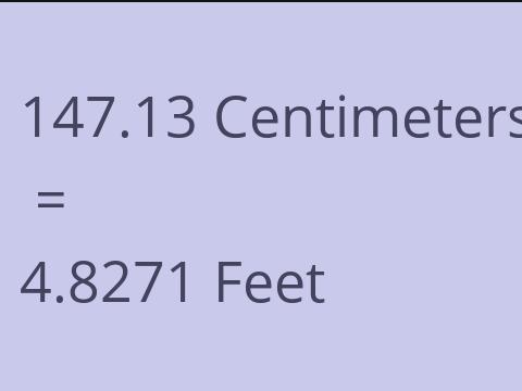 147.13 CM TO FEET