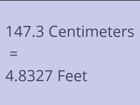 147.3 CM TO FEET