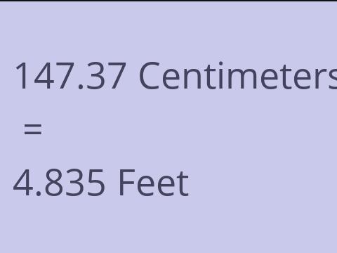 147.37 CM TO FEET