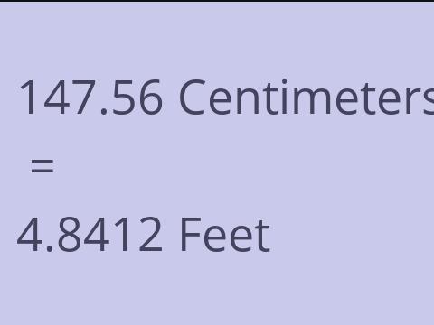 147.56 CM TO FEET