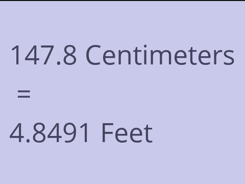 147.8 CM TO FEET