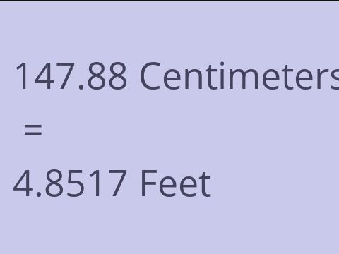 147.88 CM TO FEET