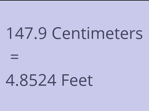 147.9 CM TO FEET