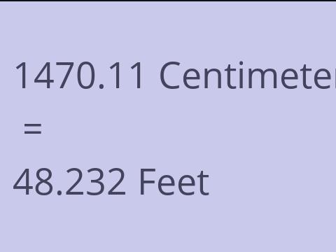 1470.11 CM TO FEET