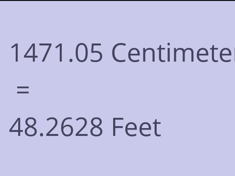 1471.05 CM TO FEET