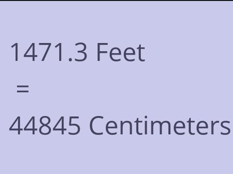 1471.3 FEET TO CM