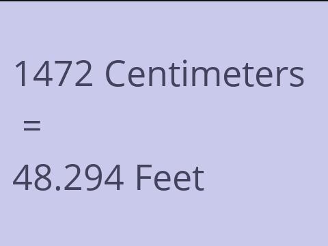 1472 CM TO FEET