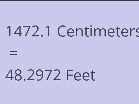 1472.1 CM TO FEET