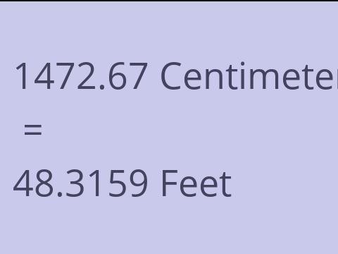 1472.67 CM TO FEET