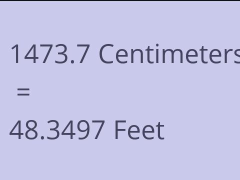 1473.7 CM TO FEET