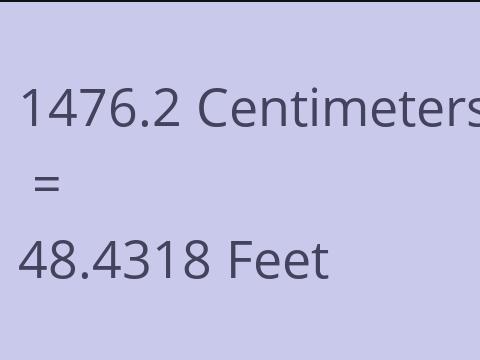 1476.2 CM TO FEET