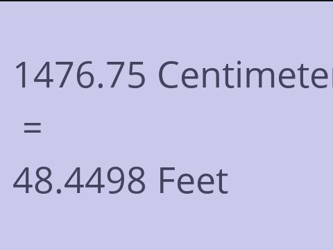 1476.75 CM TO FEET