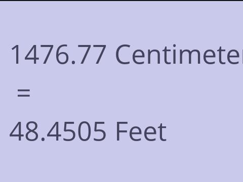 1476.77 CM TO FEET