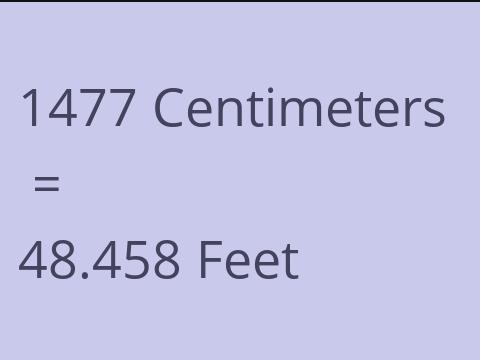 1477 CM TO FEET