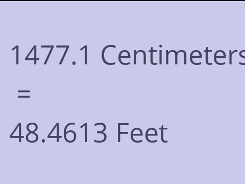 1477.1 CM TO FEET