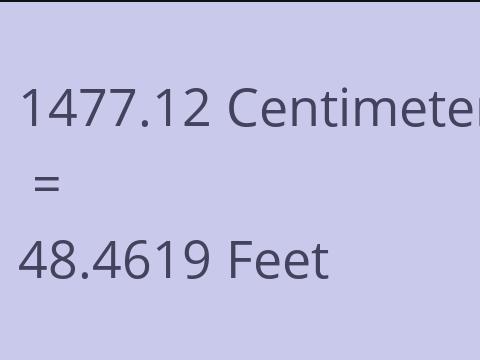 1477.12 CM TO FEET