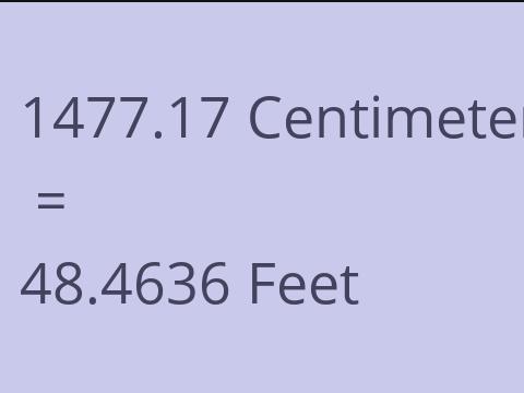 1477.17 CM TO FEET